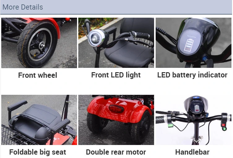 China Factory Producer 4 Wheel Adult Electric Mobility Scooter for Old People